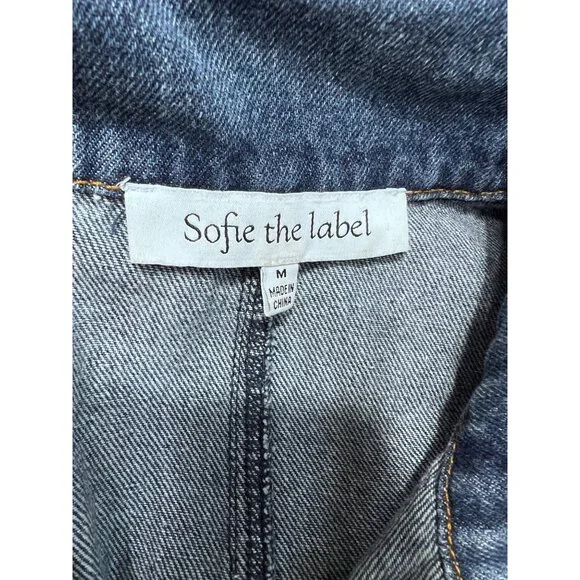 Sofie The Label Blue Denim Ashton Jumpsuit With Belt & Pockets Size M